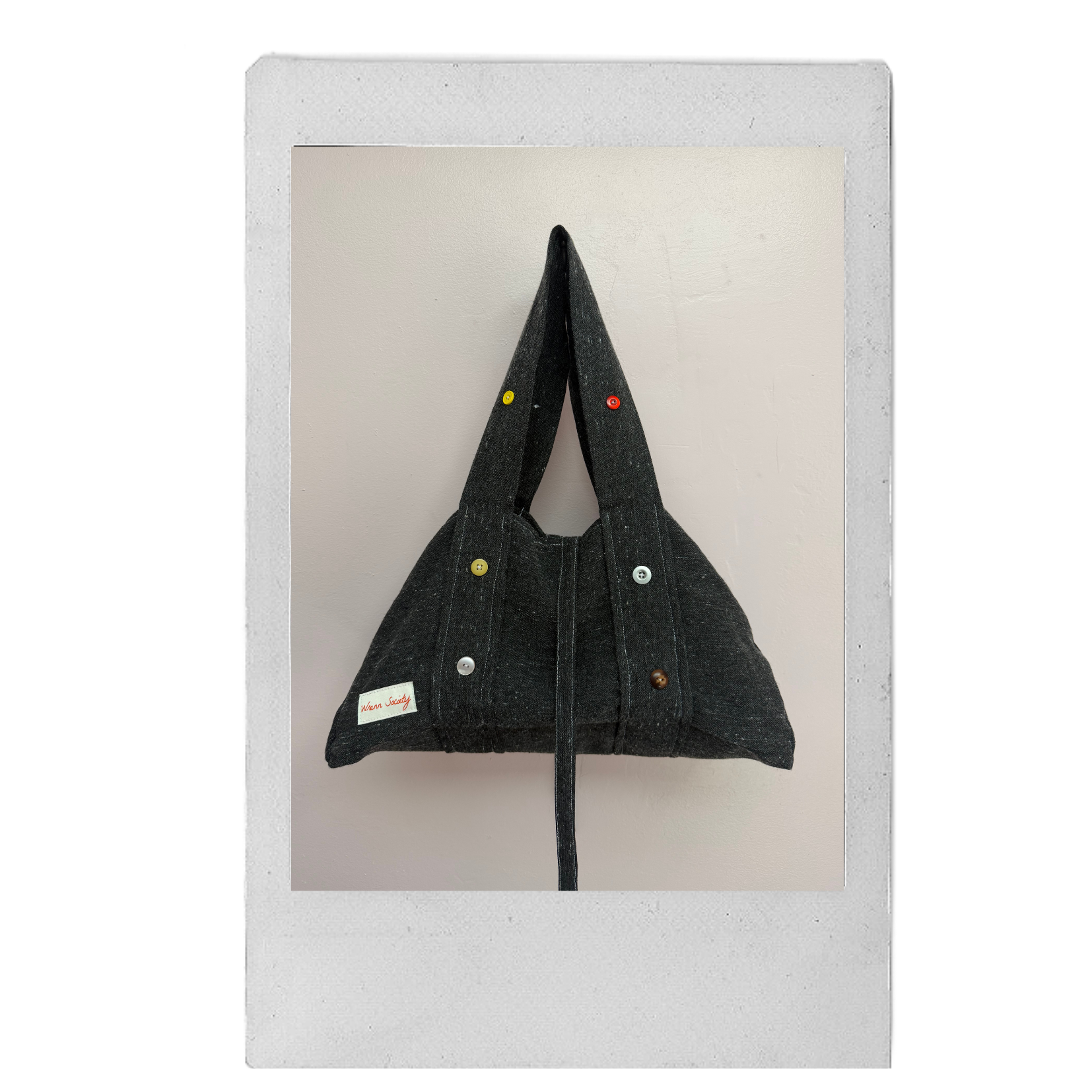 Button Bag in Grey