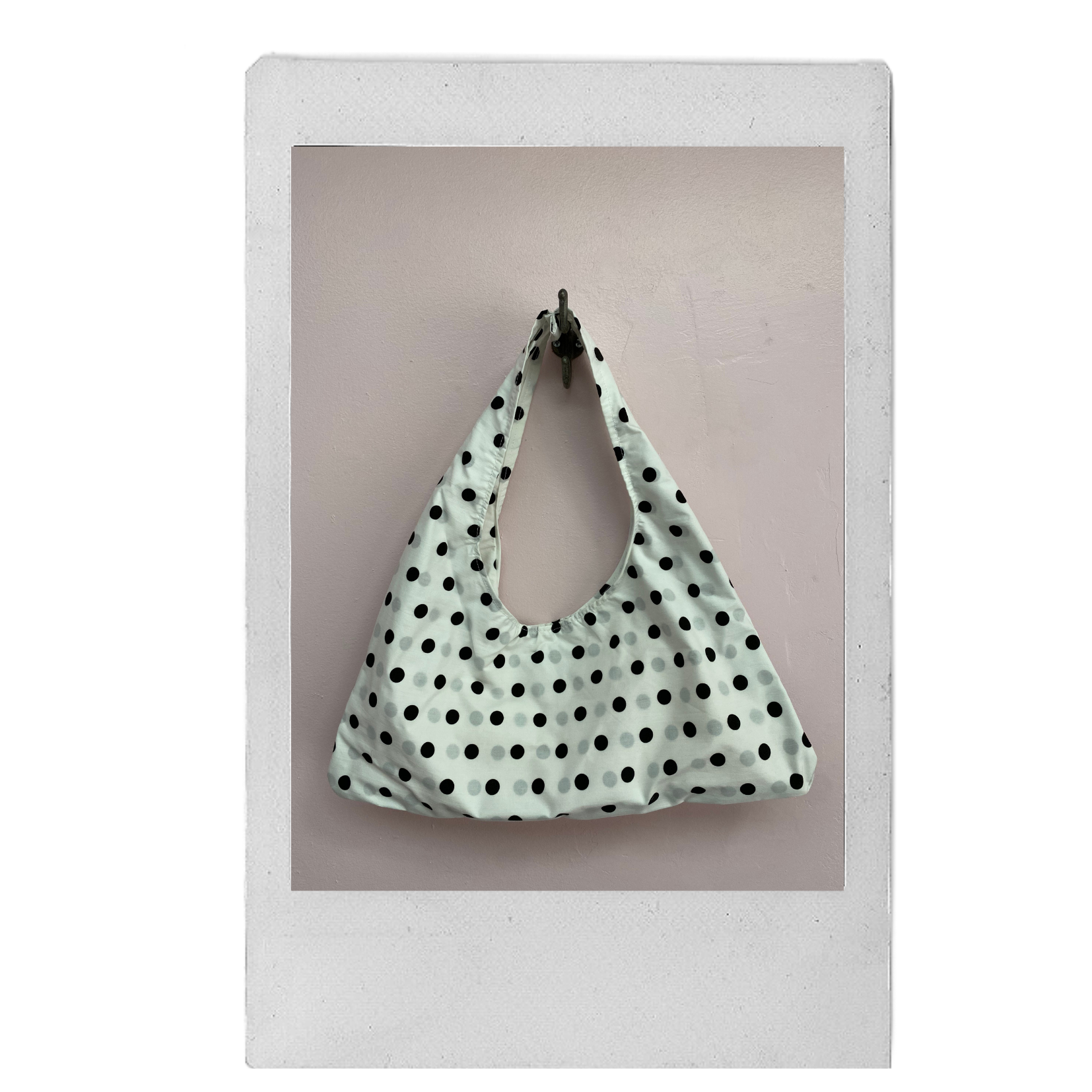 Everyday Bag in White Polka Dot